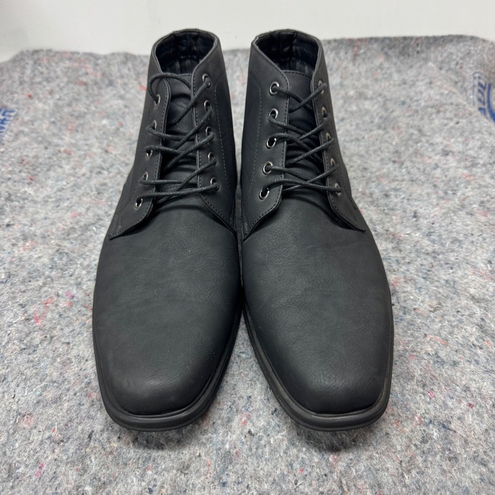 Perry Ellis Boots Mens 12 Black Kramer-NC Portfolio Chukka Dress